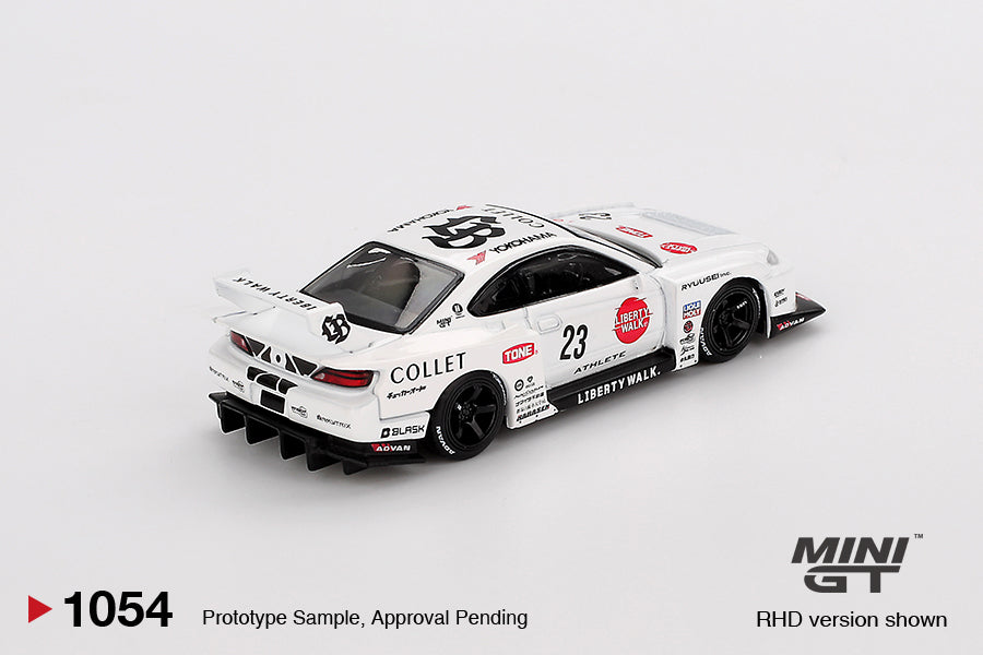 Mini GT - 1/64 Nissan Silvia S15  Super Silhoutte WHITE ATHLETE