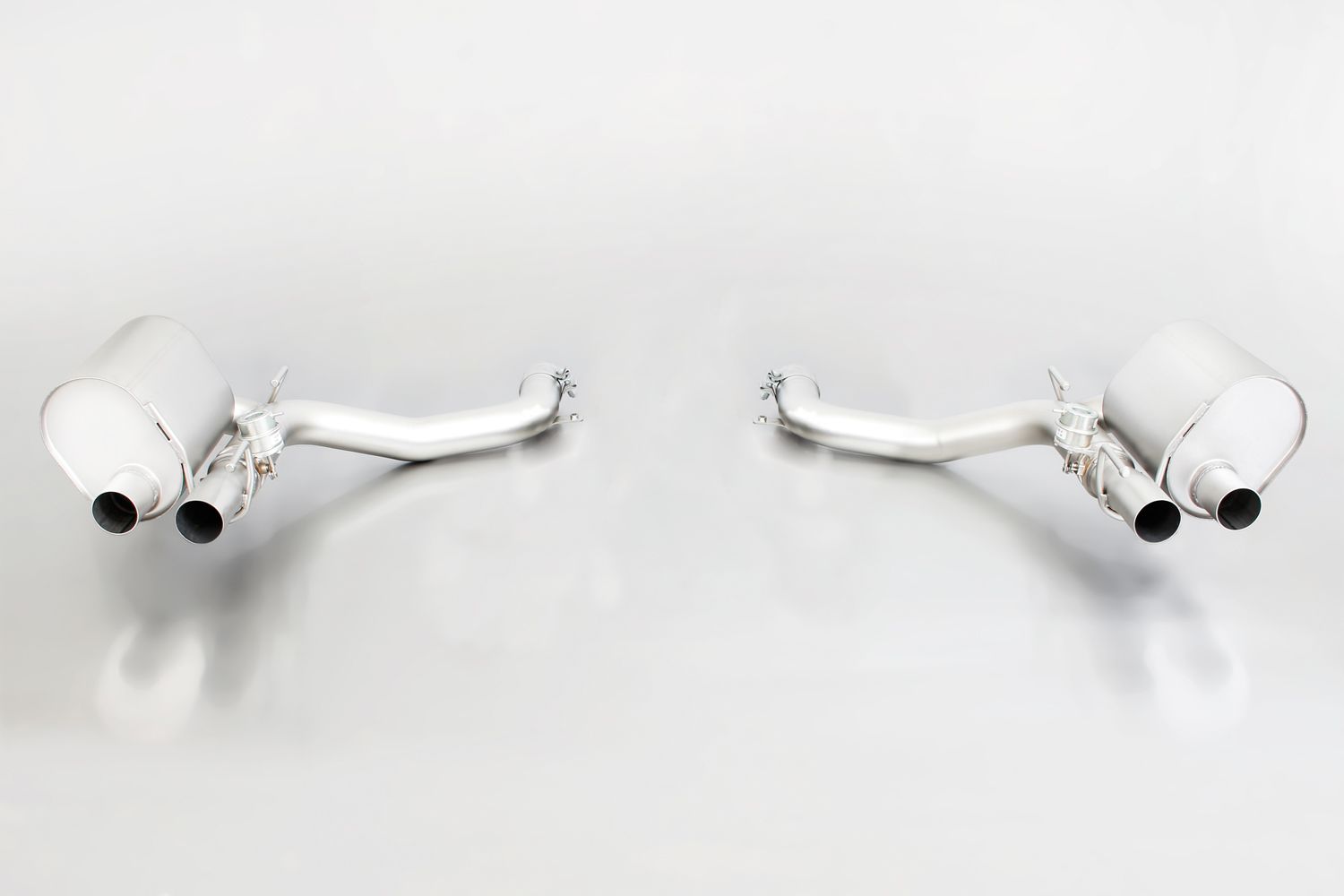 RACING Axle Back Exhaust System for MASERATI Ghibli III 157M Resonated | 4x 100mm Titanium Brushed Tips