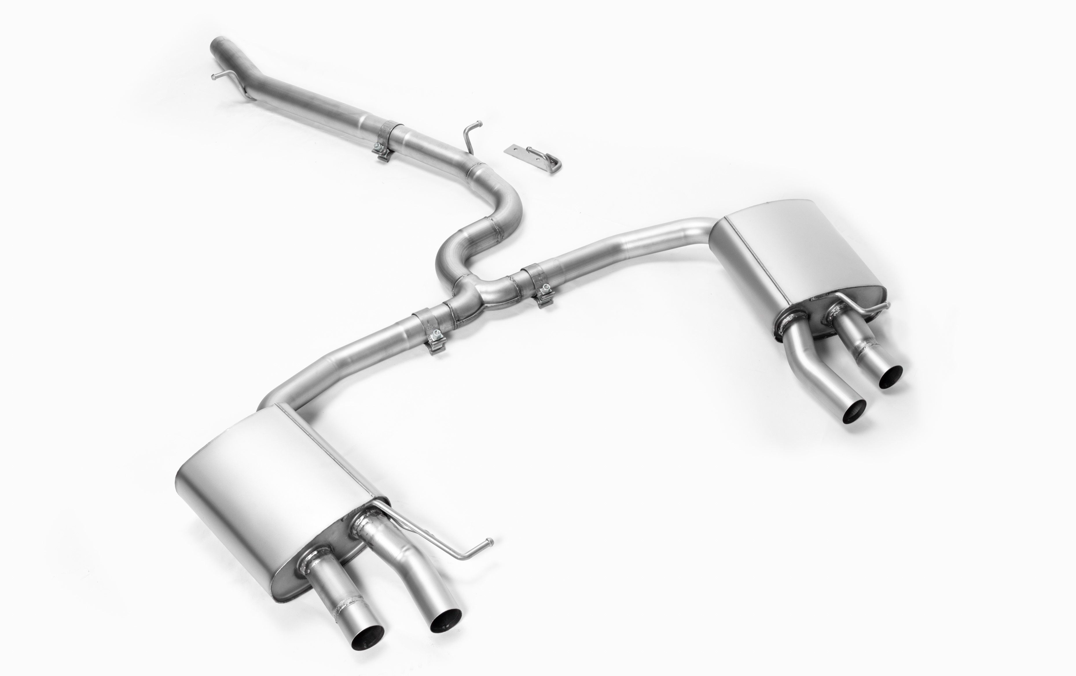 GPF-Back-System for VW Golf 8 CD R 4x 100mm Titanium Brushed Tips