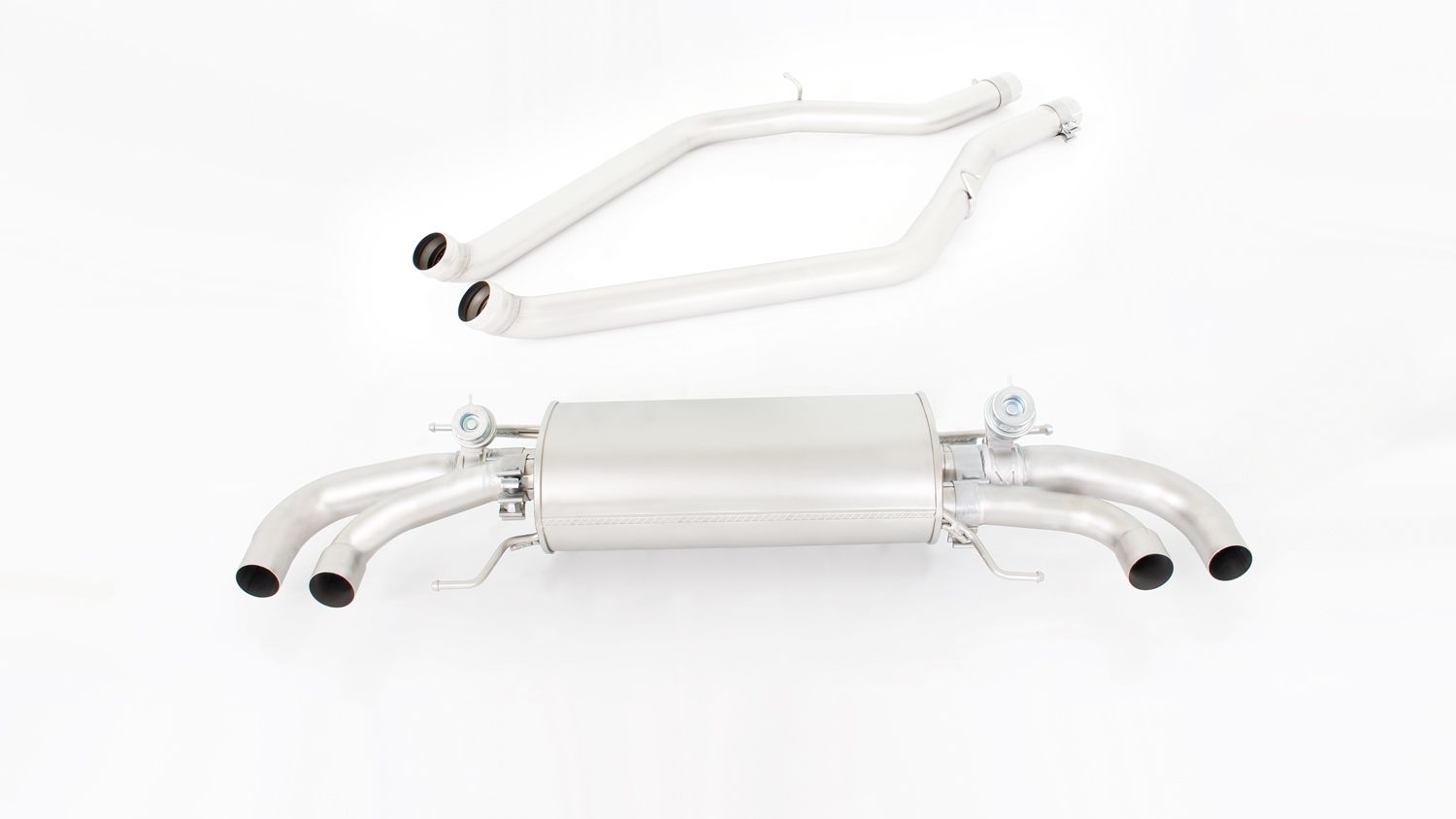 Sport Exhaust for Alfa Romeo Giulia Quadrifoglio Type 952 Racing | 4x 102mm Chrome Rolled Edge Tips (#2)