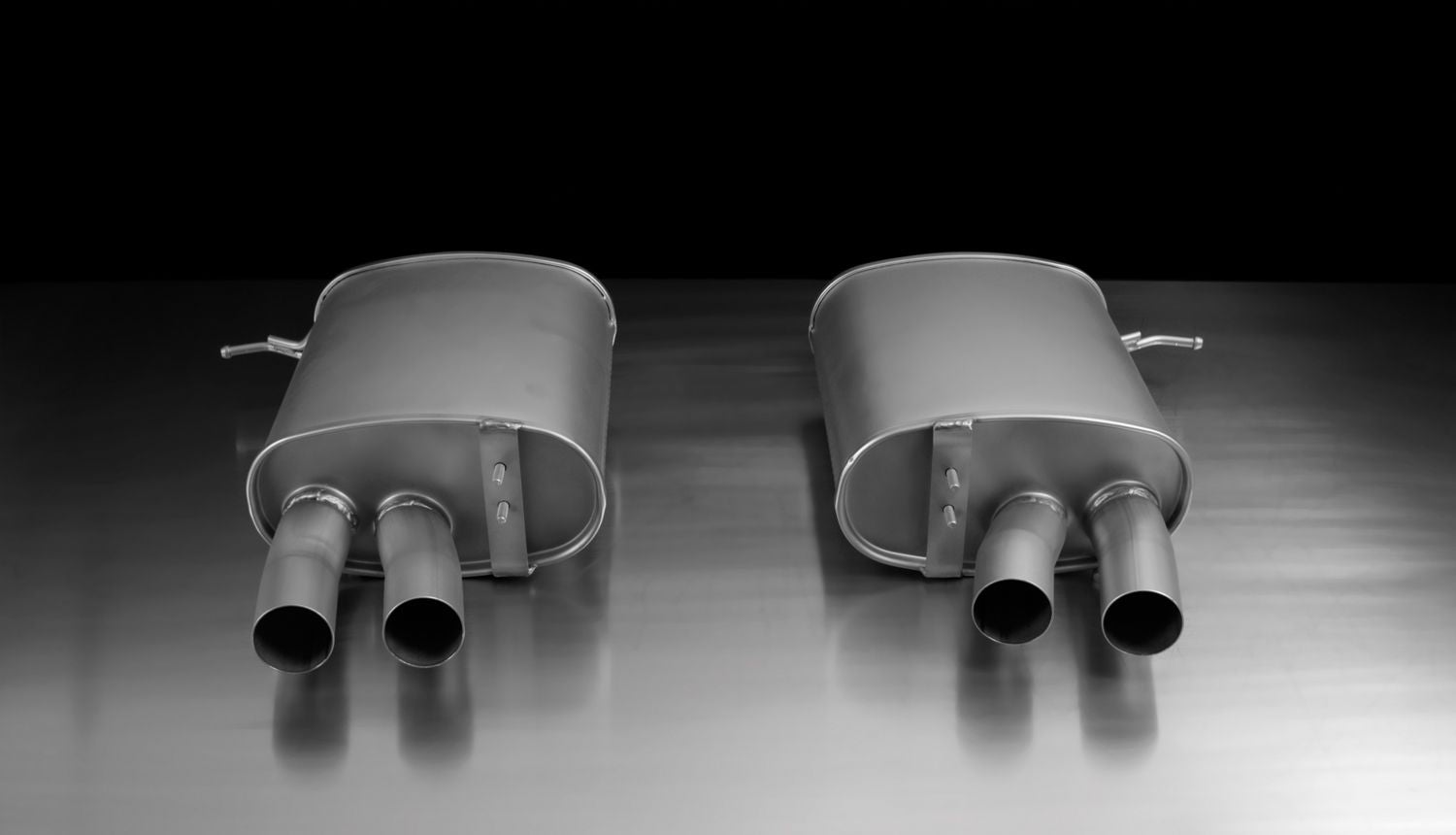 Axle-back-system for BMW 3 Series 335i E90-E93 & 335x E90-E93 4x 84mm Chrome Rolled Edge Tips