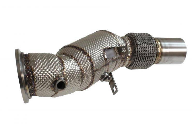 BMW B48 F30 340i F32 440i 13-20 Downpipe+Heat Shield 85mm