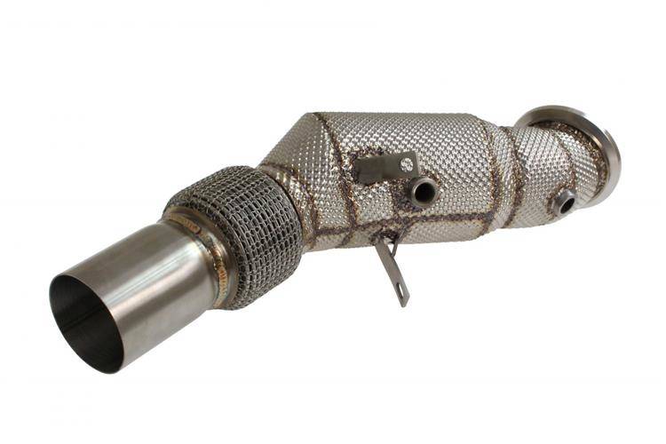 BMW B48 F30 340i F32 13-20 Cat Downpipe+Heat Shield 90mm