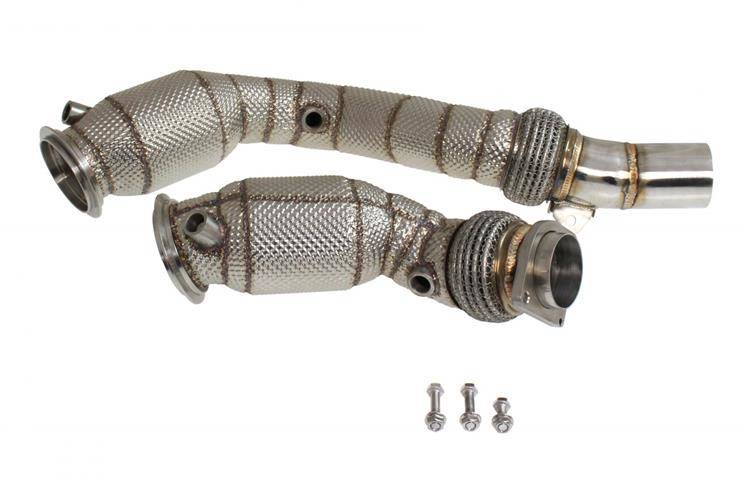 BMW F82 F83 M4 13-17 cat 200cell Downpipe+Heat Shield 105mm