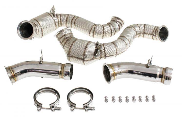 Mercedes GT63 GT63S AMG 19-21 Downpipe+Heat Shield 77mm