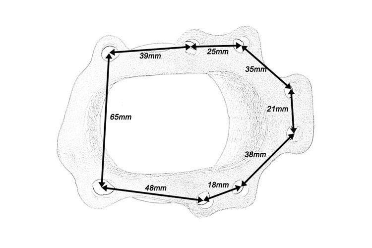 Uni T25 T28 GT25 GT28 8 bolts 3 V-Band Performance Downpi
