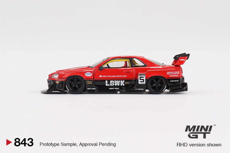 Mini GT - 1/64 Nissan LB-ER34 Super Silhouette SKYLINE Red/Black