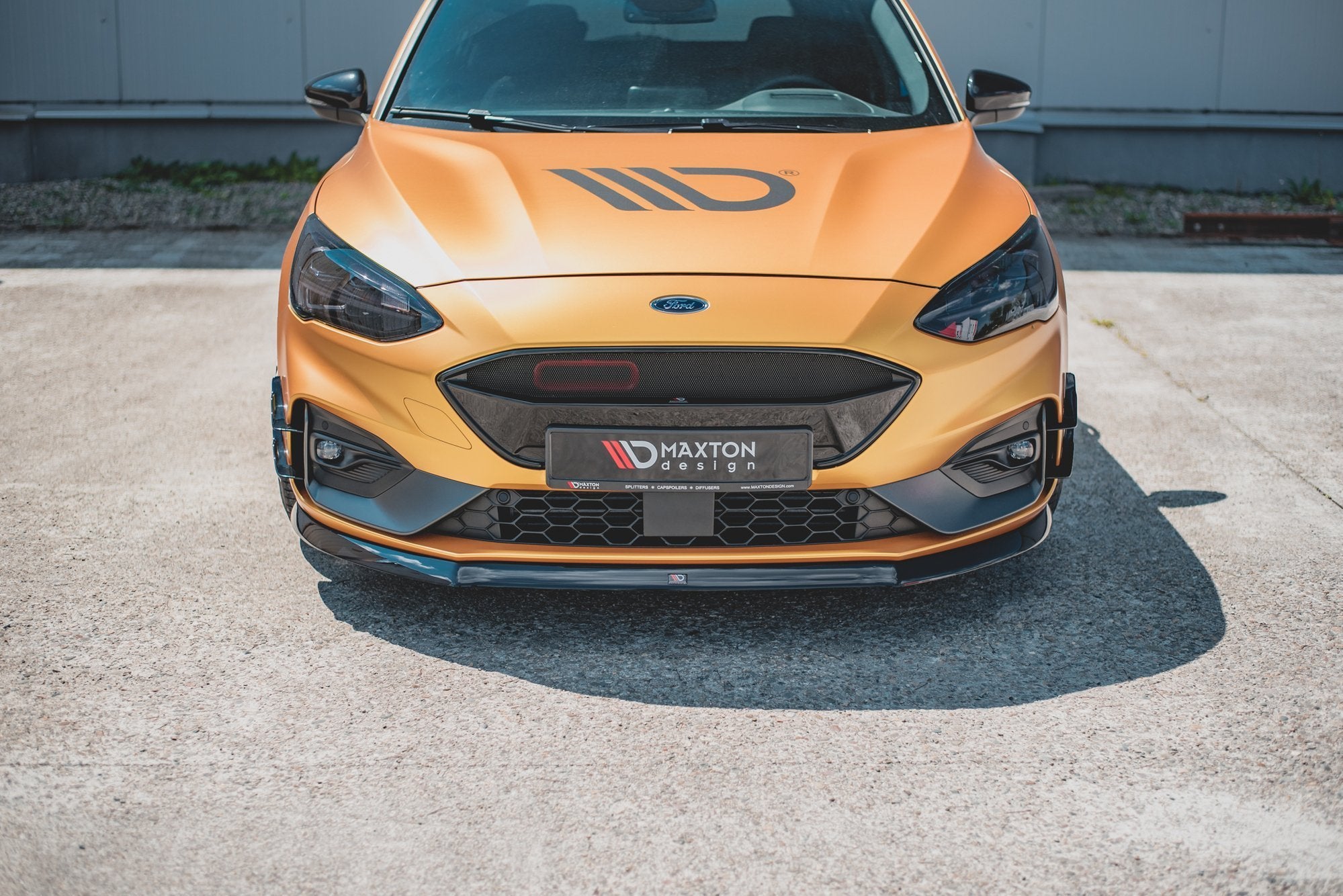 Front-Splitter-V.8-Ford-Focus-ST-/-ST-Line-MK4---Gloss-Black