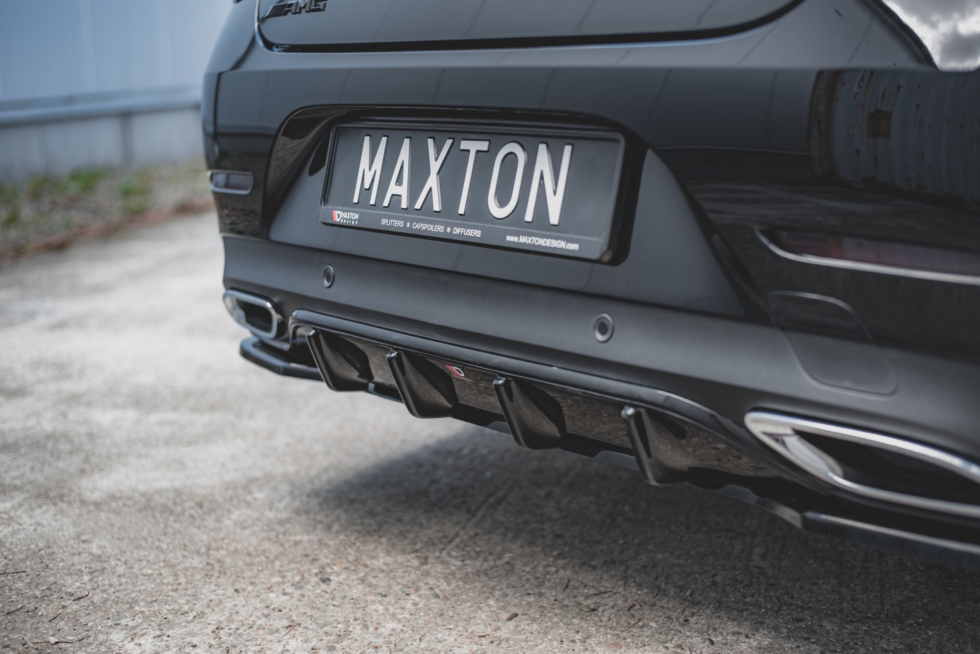 Rear-Valance-Mercedes-Benz-CLS-AMG-Line-C257---Gloss-Black
