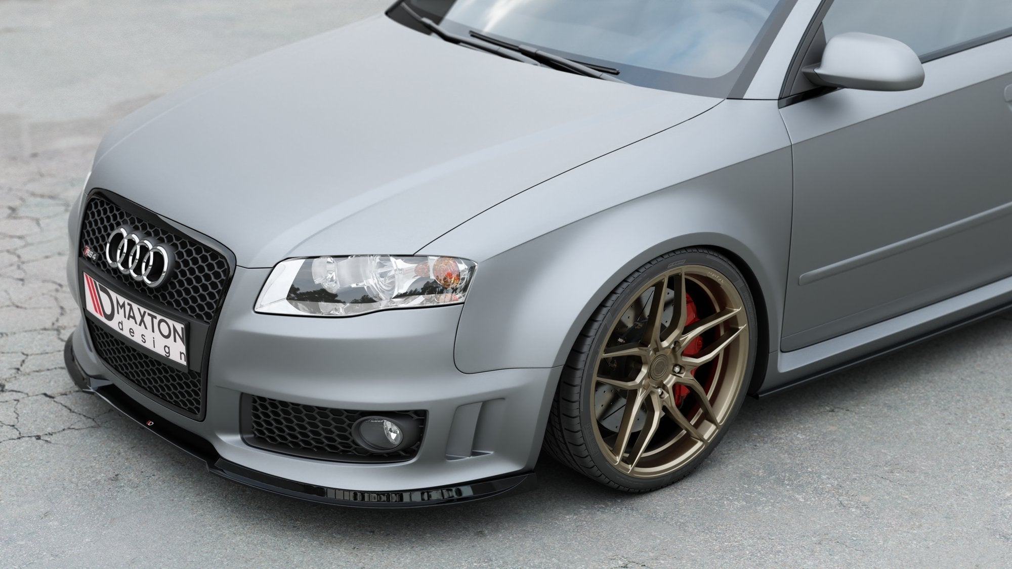 Front-Splitter-V.1-Audi-RS4-B7---Gloss-Black