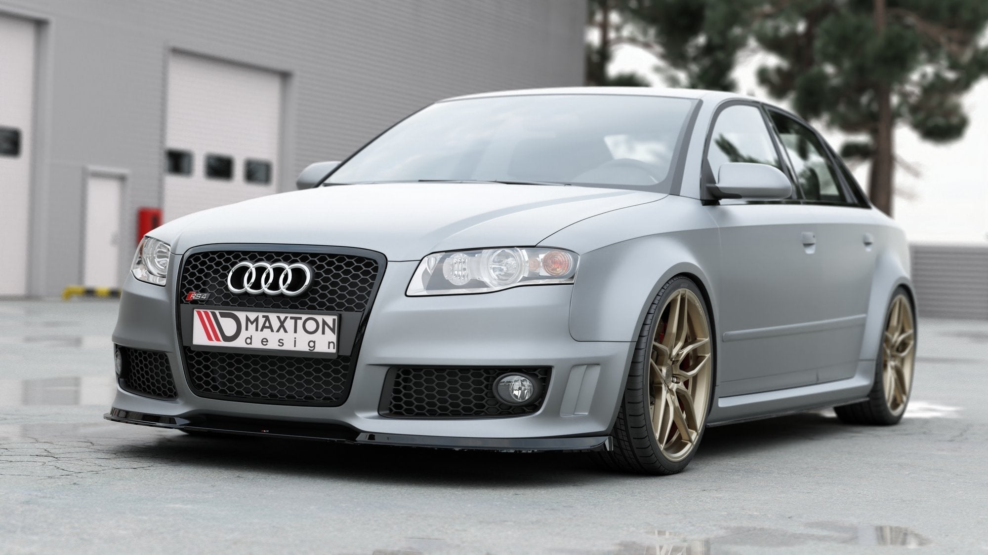 Front-Splitter-V.1-Audi-RS4-B7---Gloss-Black