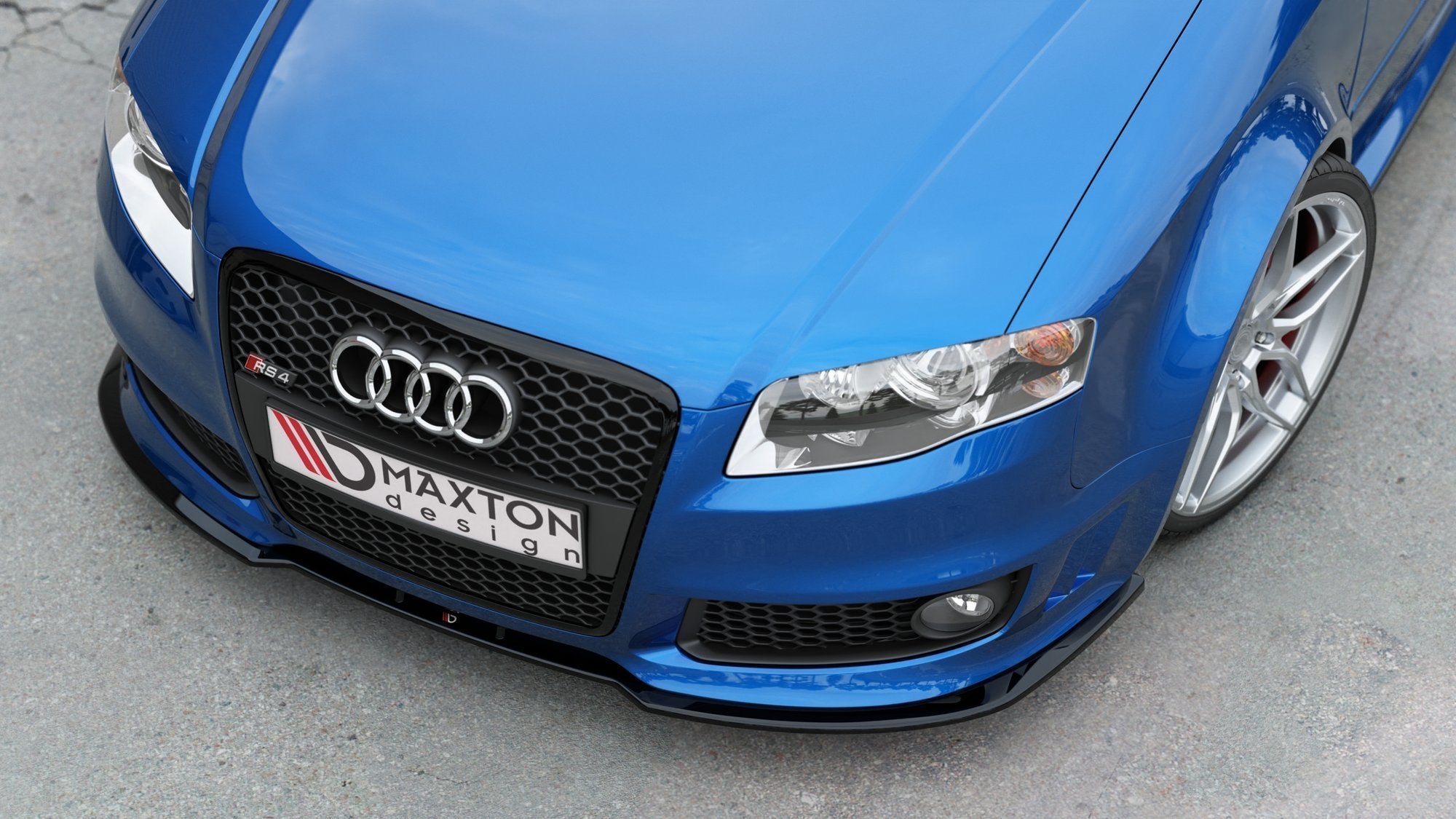 Front-Splitter-V.2-Audi-RS4-B7---Gloss-Black