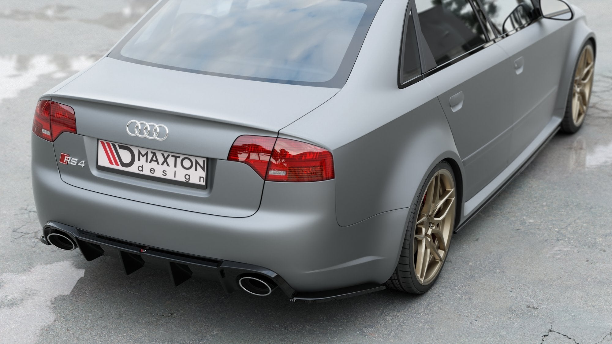 Rear-Valance-Audi-RS4-B7---Gloss-Black