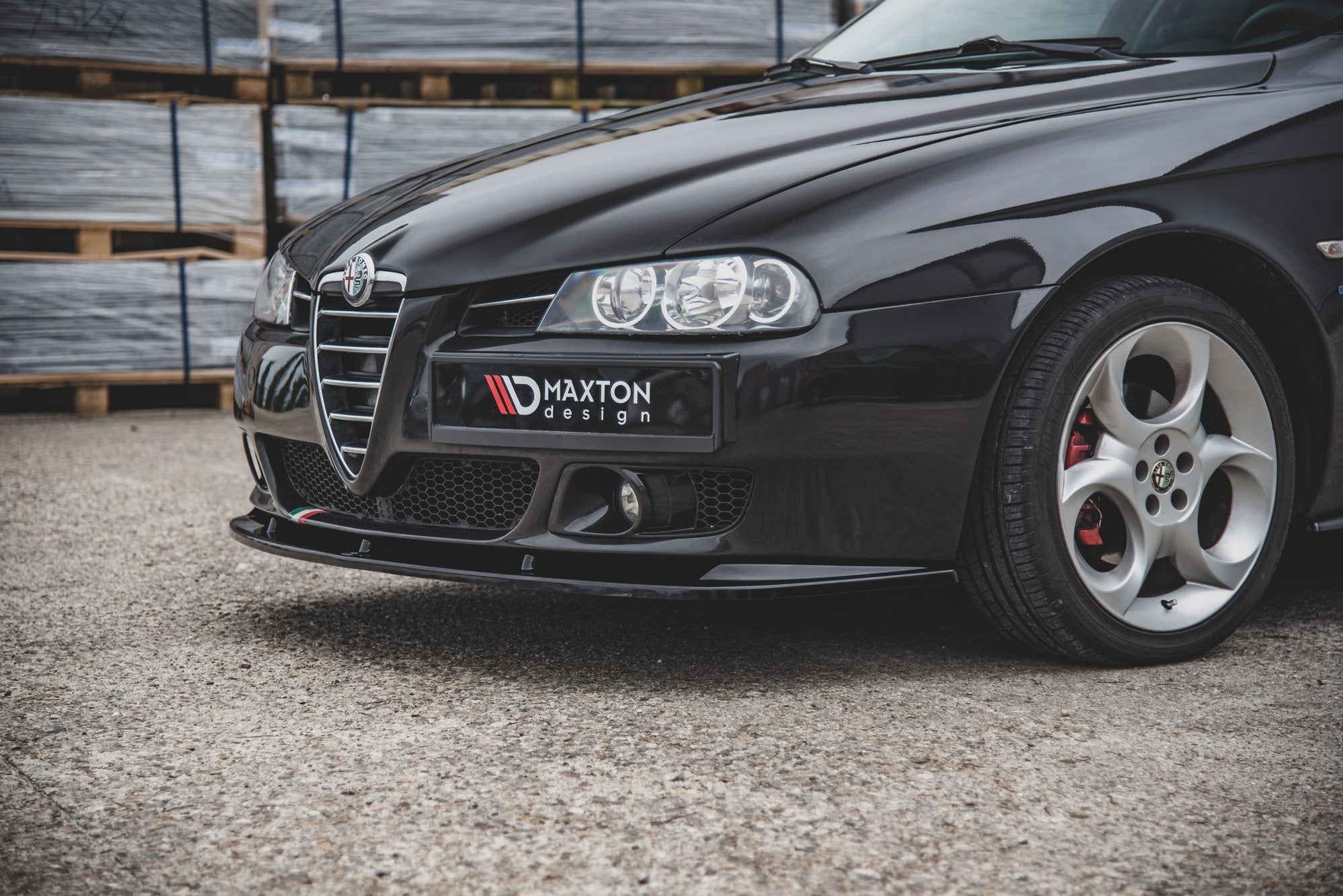 Front-Splitter-Alfa-Romeo-156-Facelift---Gloss-Black