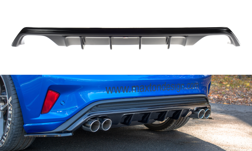 Rear-Valance-With-Exhaust-Ford-Focus-MK4-ST-Line---Black
