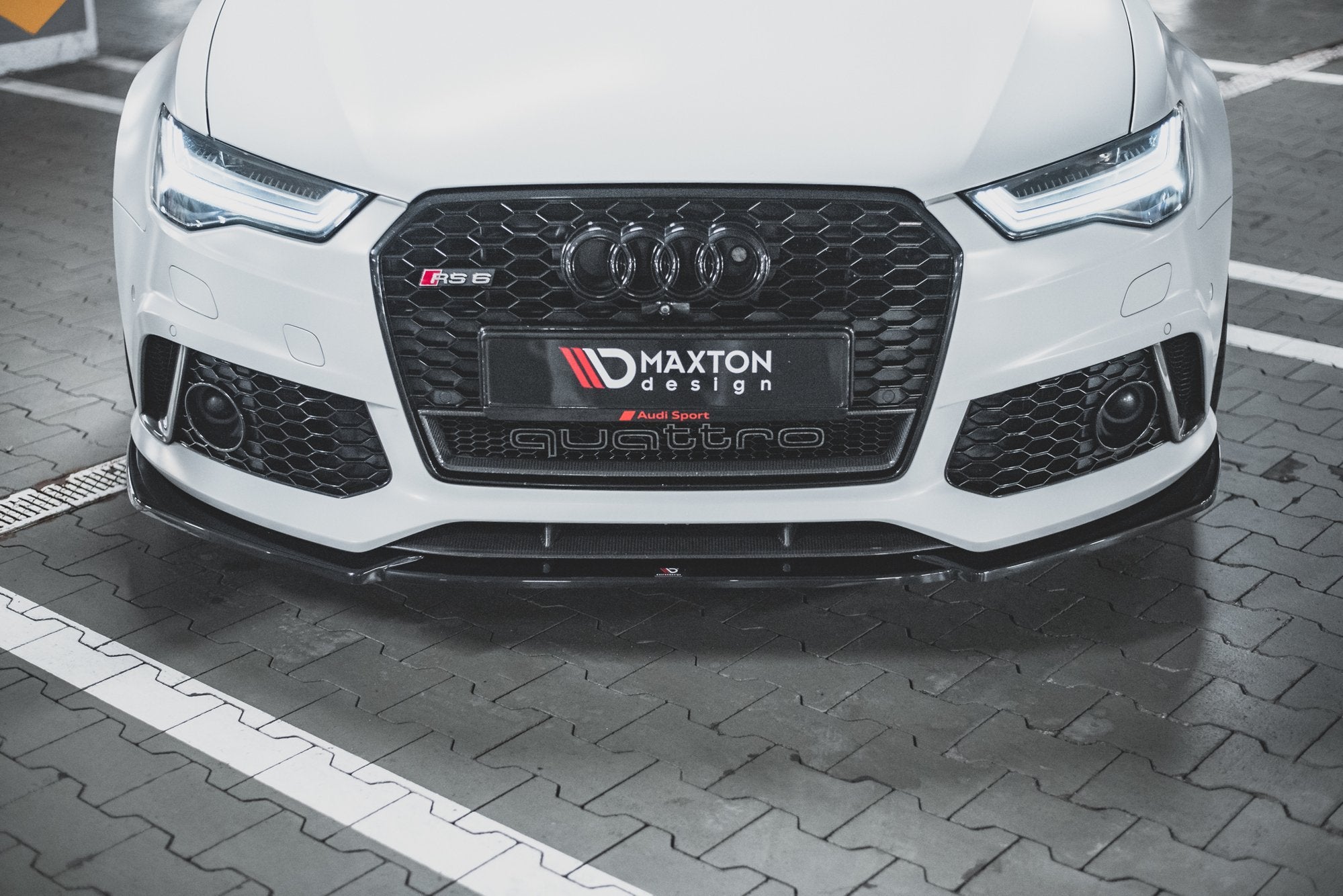 Front-Splitter-V.4-Audi-RS6-C7---Gloss-Black