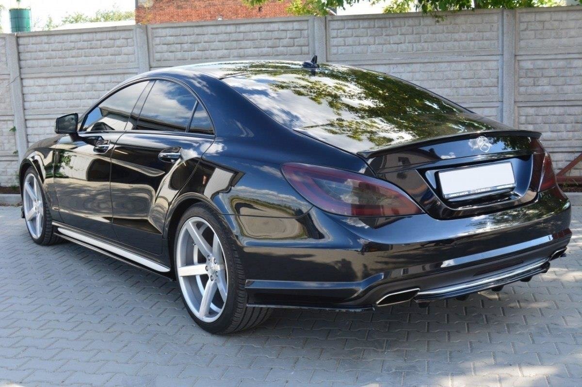 Rear-Side-Splitters-Mercedes-CLS-C218-AMG-Line---Gloss-Black