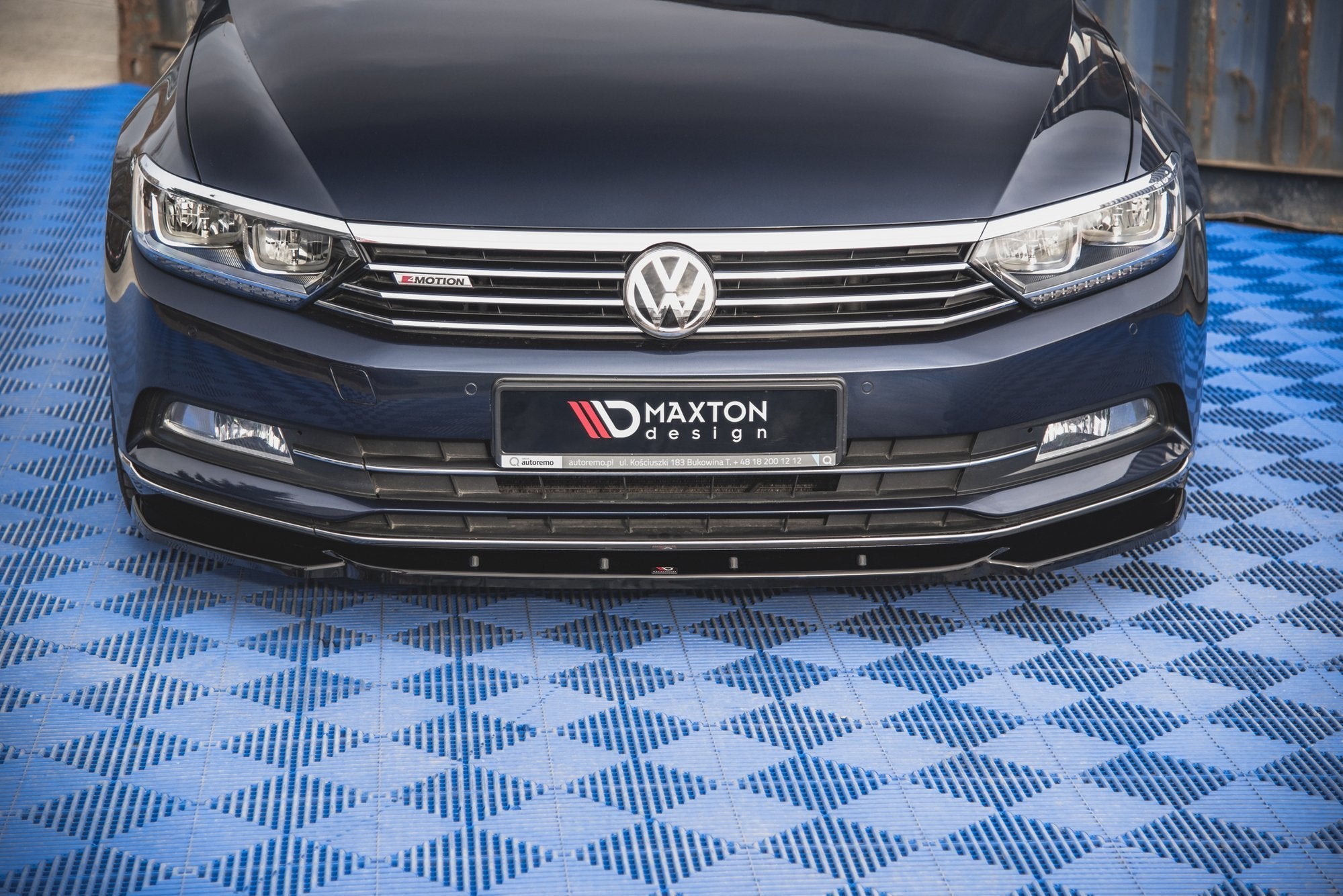 Front-Splitter-V.1-Volkswagen-Passat-B8---Gloss-Black