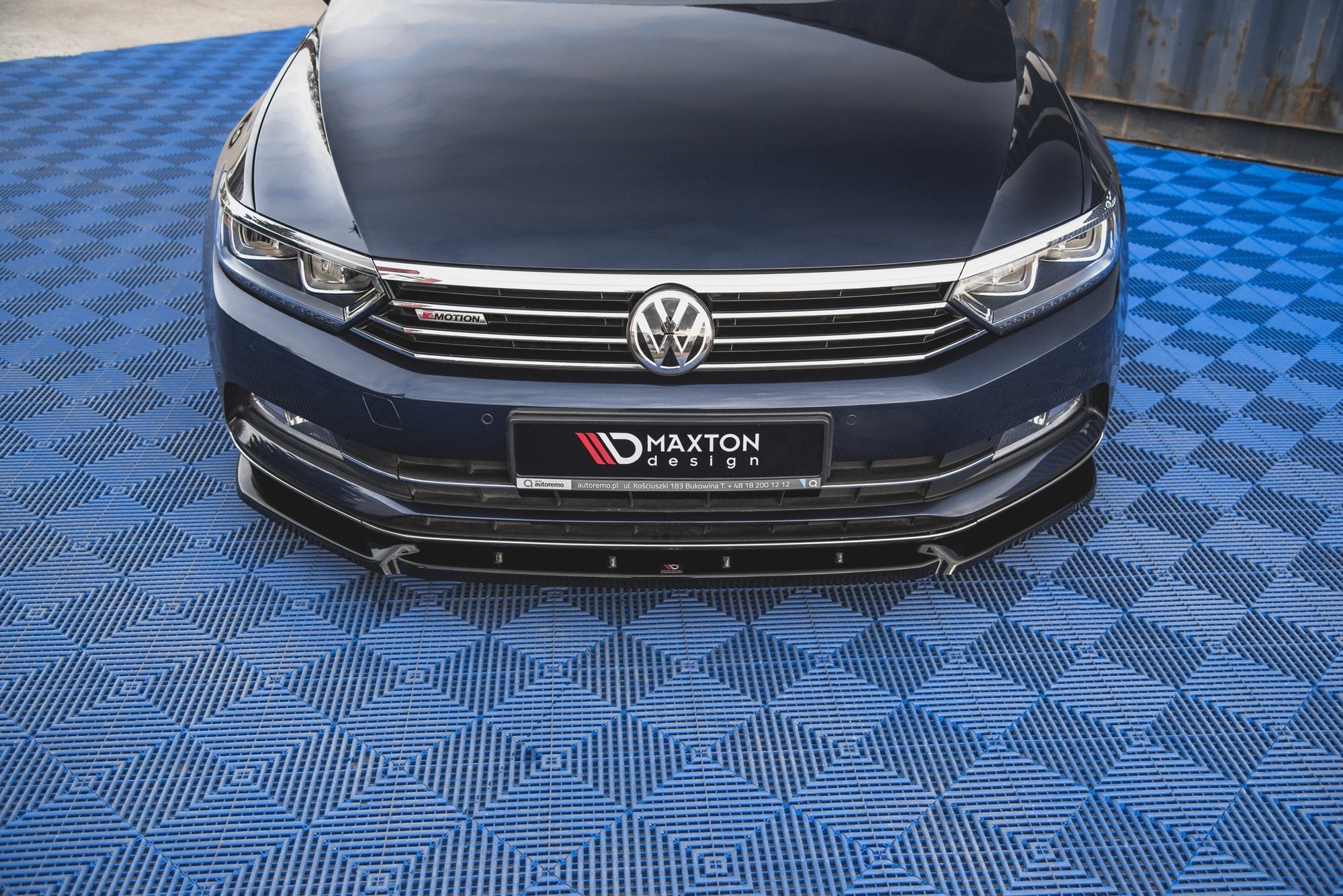Front-Splitter-V.2-Volkswagen-Passat-B8---Gloss-Black