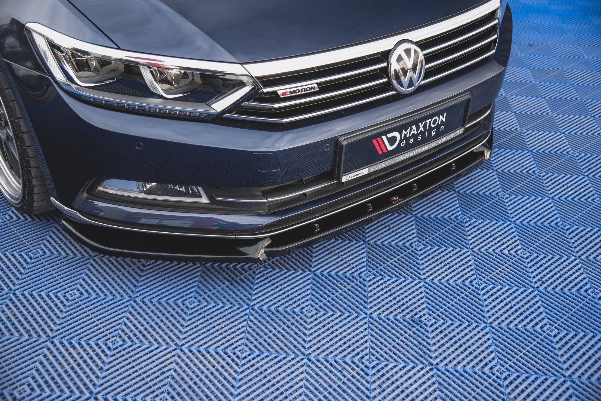Front-Splitter-V.2-Volkswagen-Passat-B8---Gloss-Black