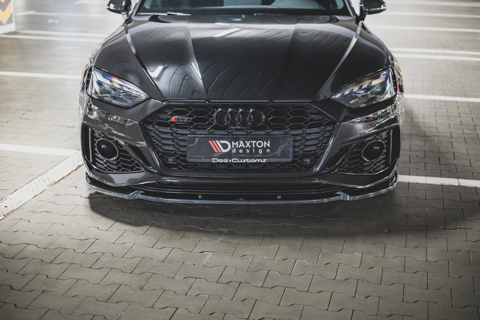 Front-Splitter-V.2-Audi-RS5-F5-Facelift---Gloss-Black