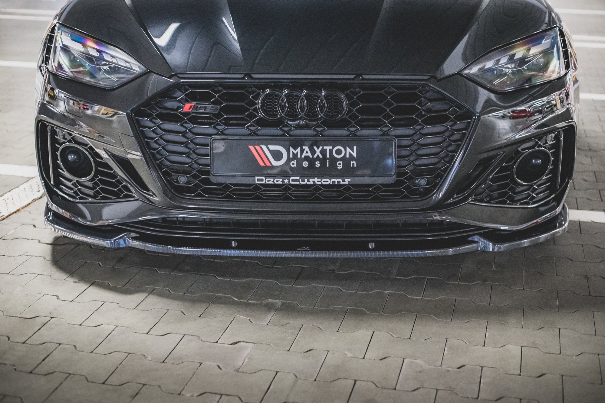 Front-Splitter-V.2-Audi-RS5-F5-Facelift---Gloss-Black