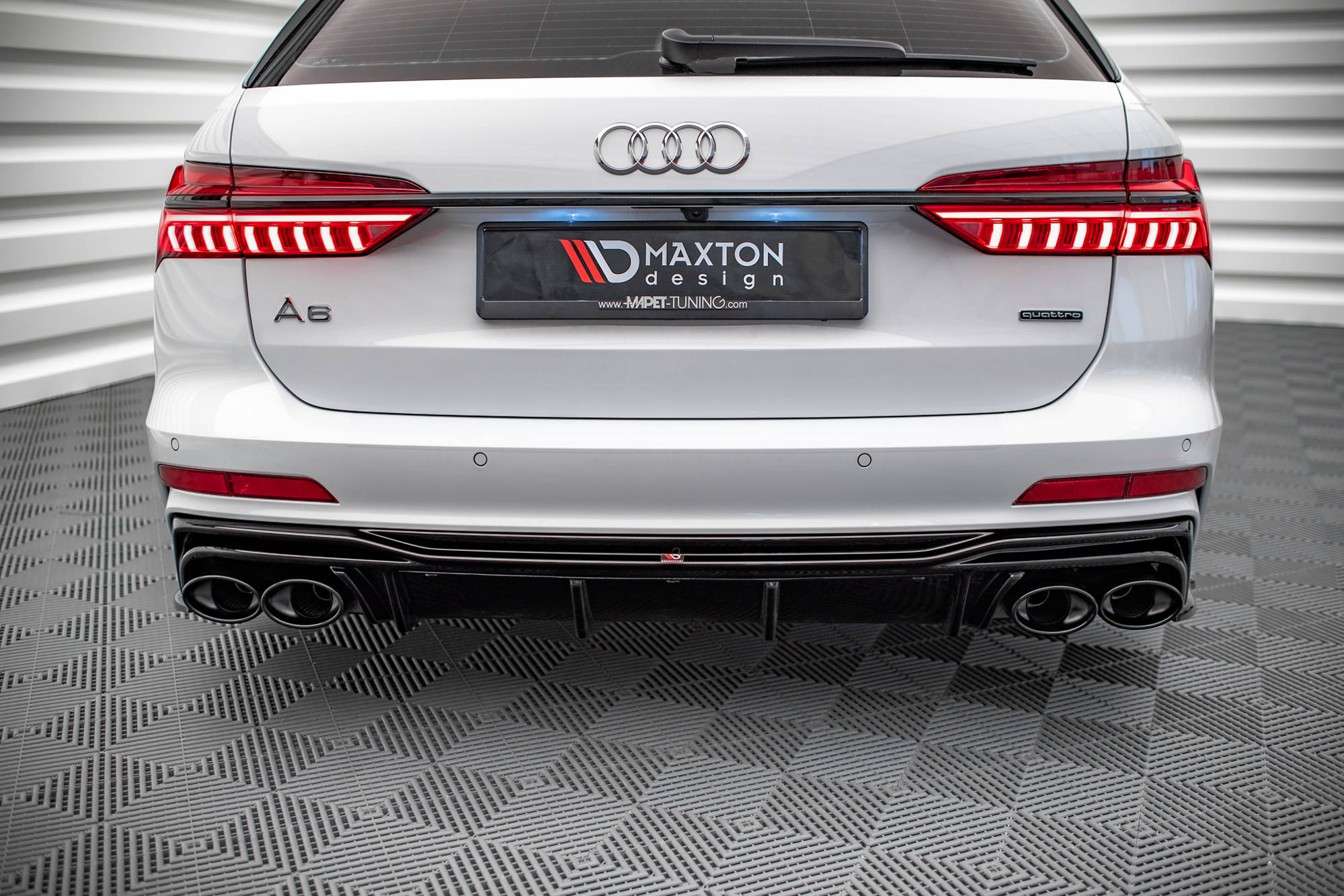 Valance+Exhaust-Ends-Imitation-Audi-A6-C8-S-Line-Incl.-Bee