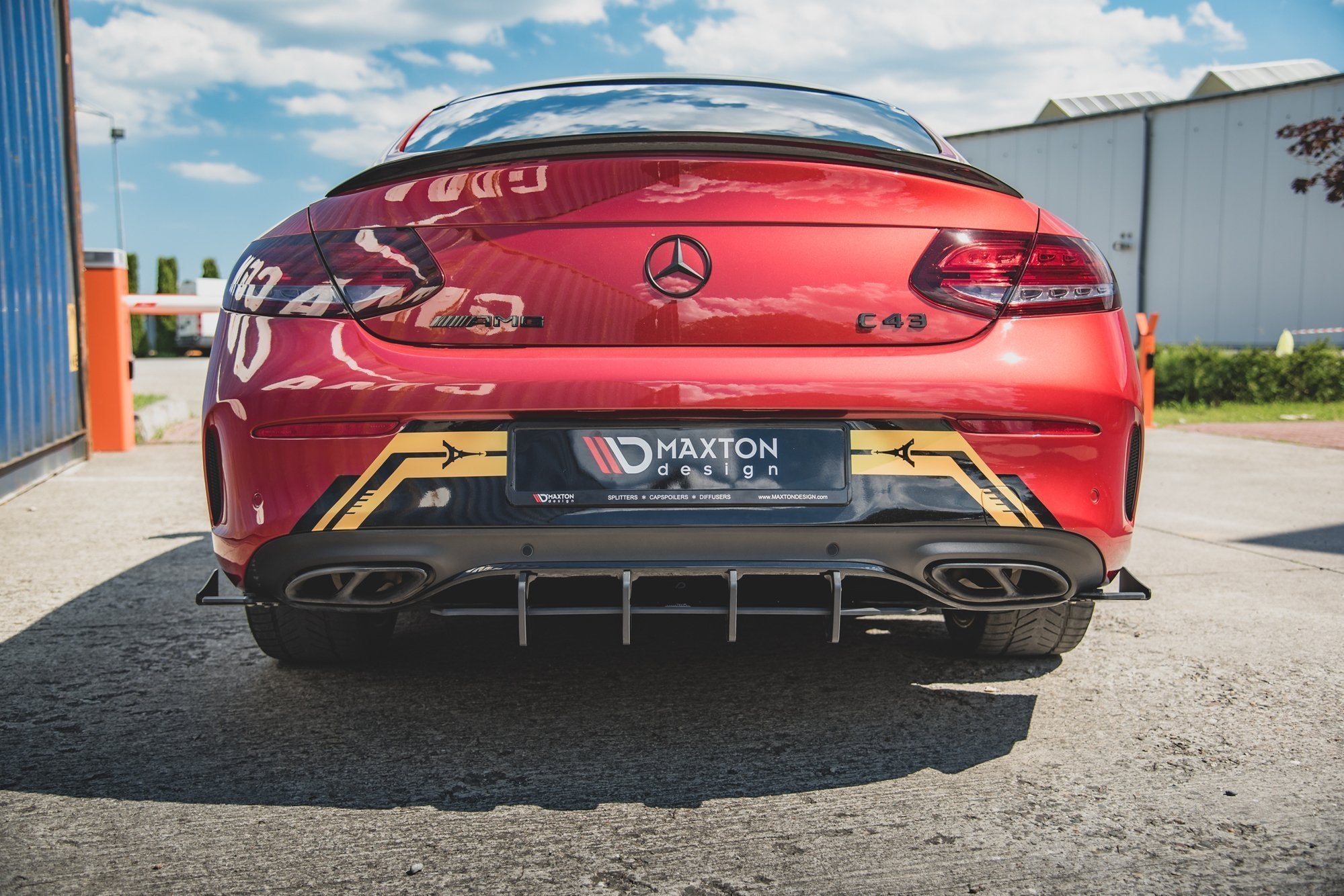 Racing-Durability-Diffuser-Mercedes-AMG-C43-Coupe-C205-Red-L