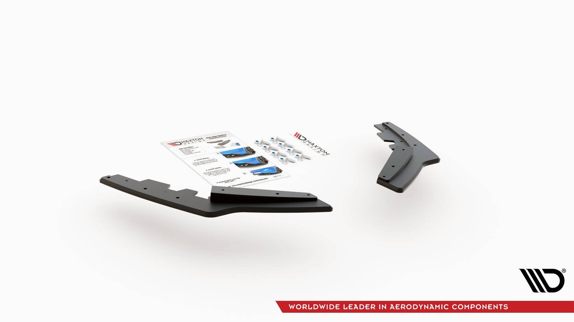 Racing-Durability-Rear-Side-Splitters-BMW-M135I-F20-Red-Line