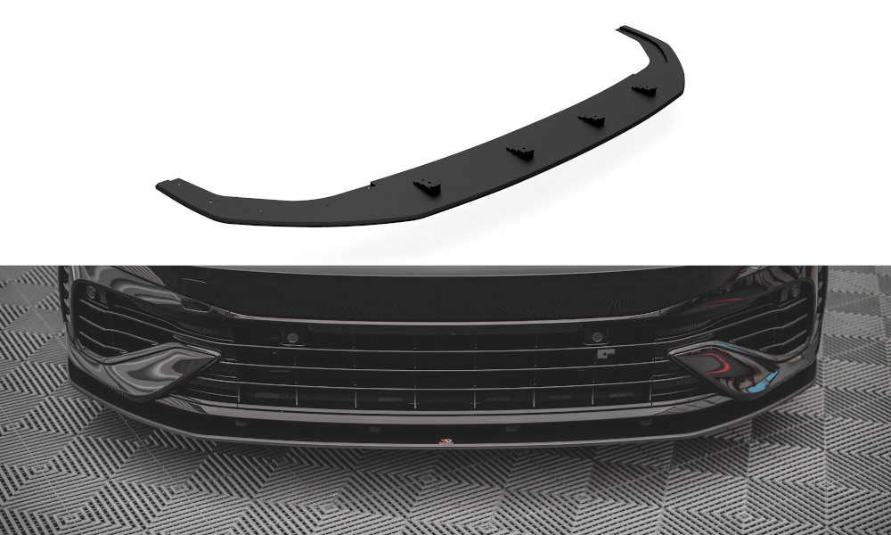 Street-Pro-Front-Splitter-Volkswagen-Golf-R-MK8---Black