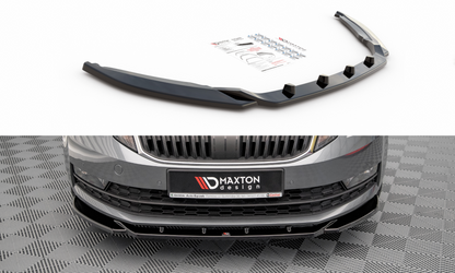 Front-Splitter-V.2-Skoda-Octavia-MK3-Facelift---Gloss-Black