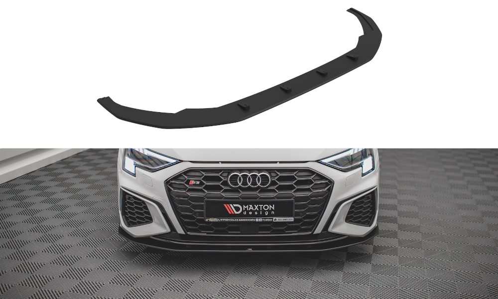 Street-Pro-Front-Splitter-Audi-S3-/-A3-S-Line-8Y---Black