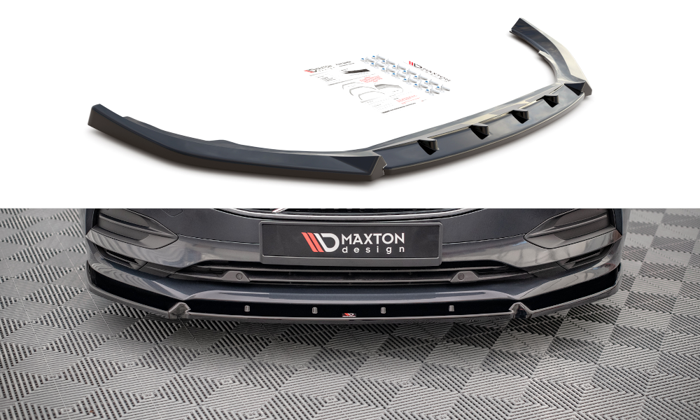 Front-Splitter-V.2-Volvo-V90-MK2---Gloss-Black