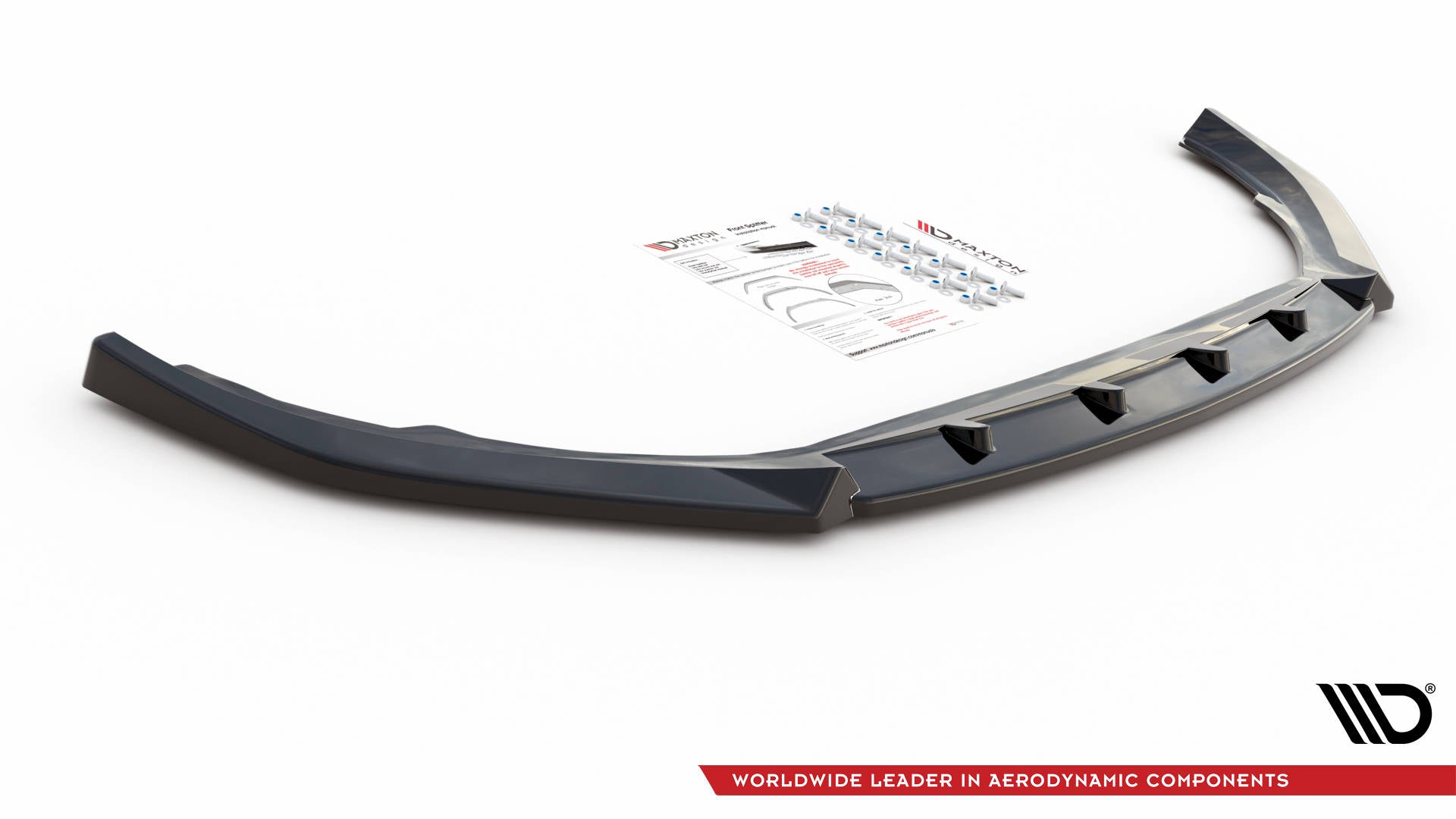 Front-Splitter-V.2-Volvo-V90-MK2---Gloss-Black