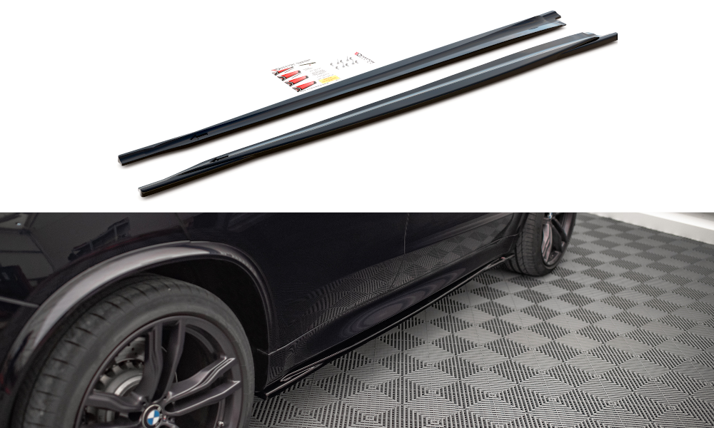 Side-Skirts-Diffusers-BMW-X5-M-F15---Gloss-Black
