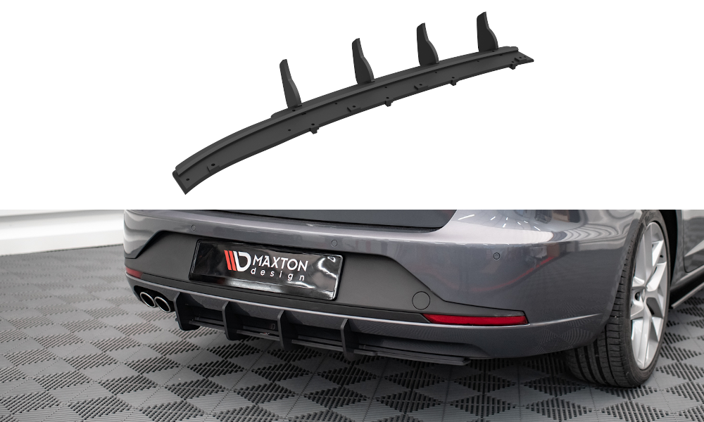 Street-Pro-Rear-Diffuser-Seat-Leon-FR-Sportstourer-MK3-Red-L