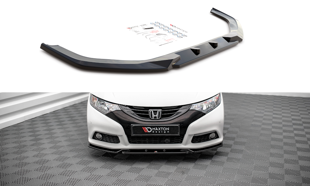 Front-Splitter-V.2-Honda-Civic-MK9---Gloss-Black