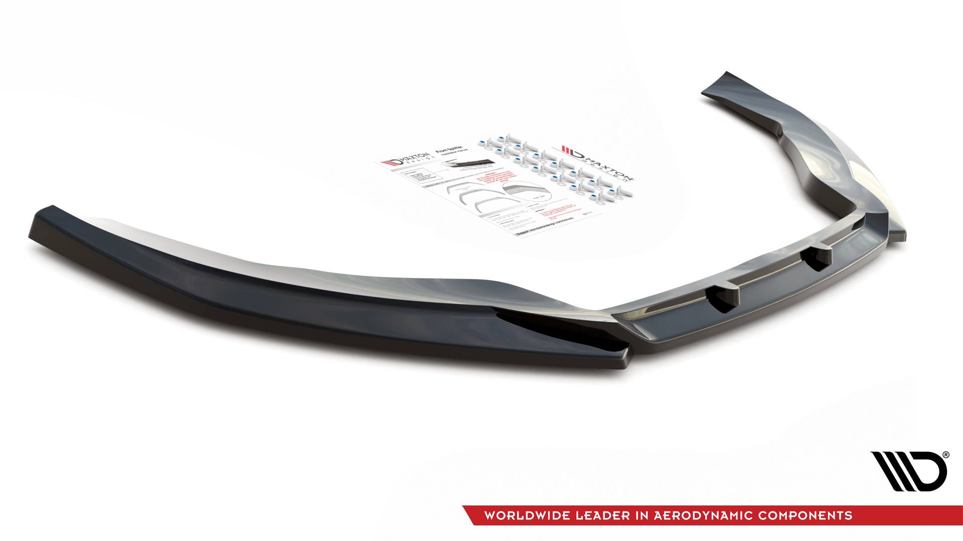 Front-Splitter-V.4-Volkswagen-Passat-CC---Gloss-Black