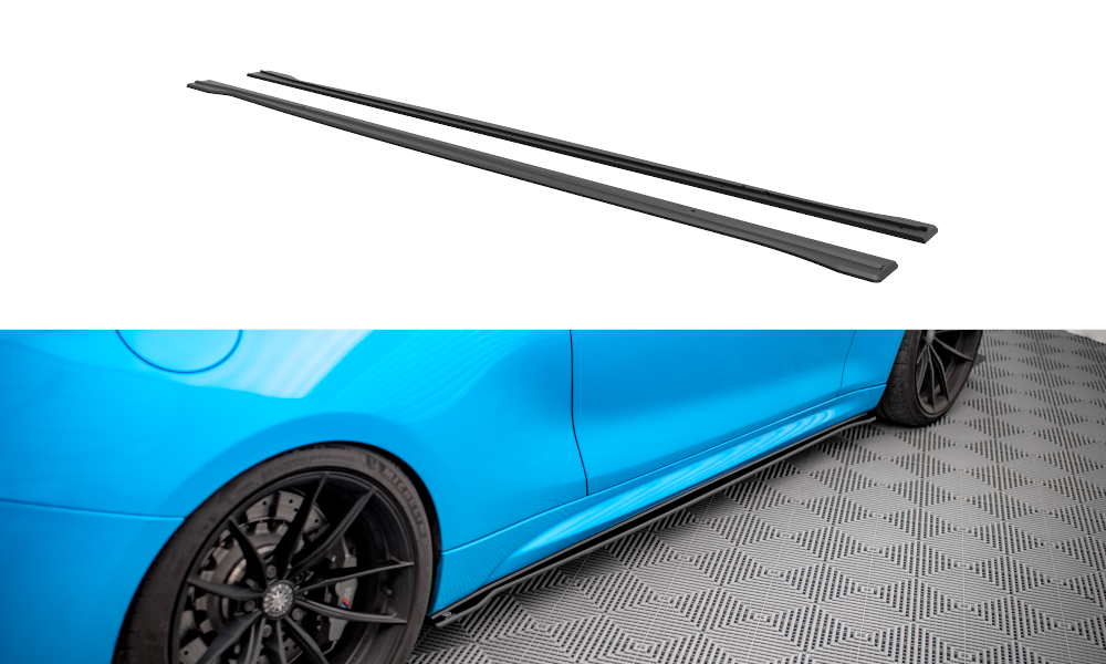 Street-Pro-Side-Skirts-Diffusers-BMW-M2-F87-Red-Line