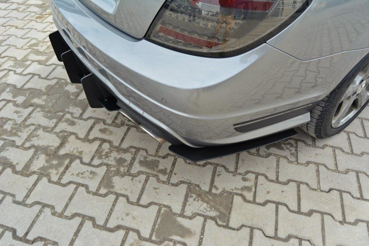 Mercedes-C-W204-AMG-Line-(Facelift)-Diffuser-&-Side-Splitter