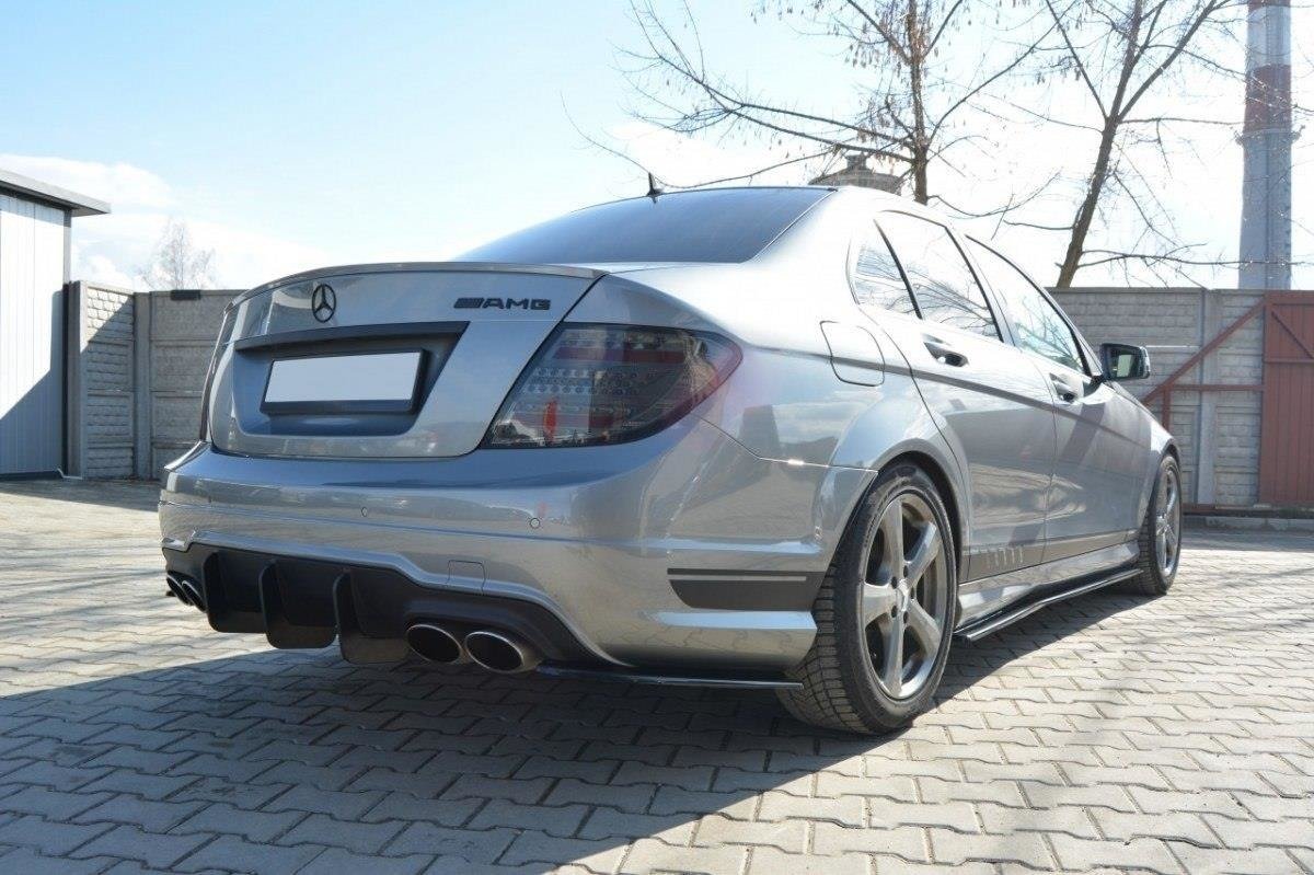 Rear-Diffuser-V.2-Mercedes-C-W204-AMG-Line-(Facelift)-Black