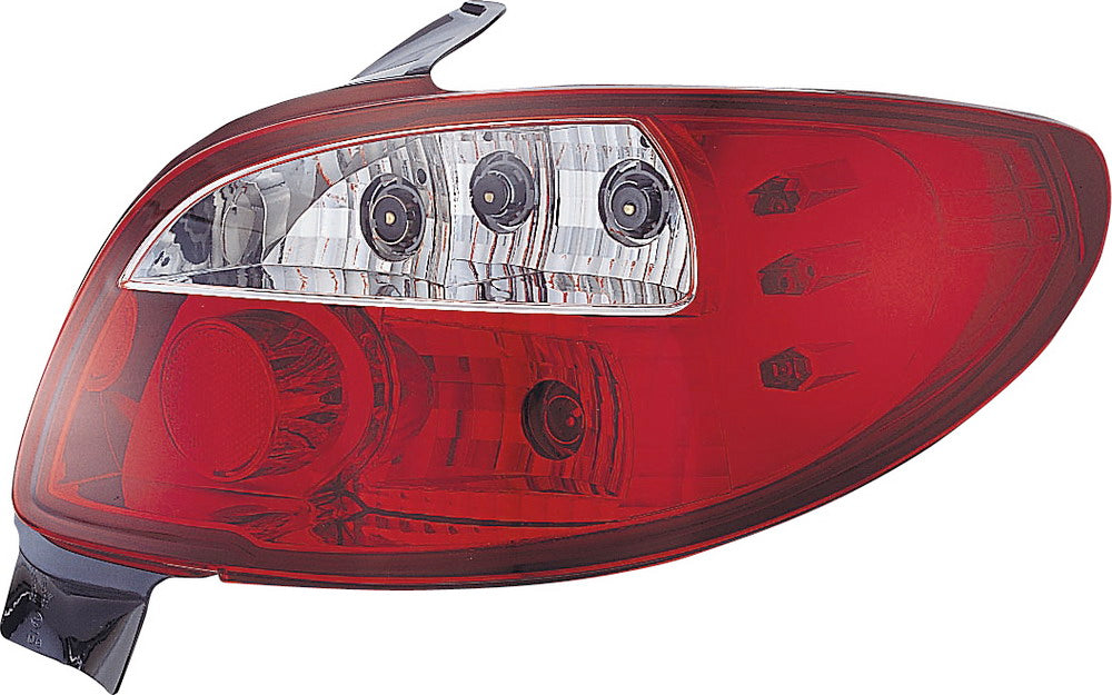 Peugeot-206-2/4D-Red/Clear-Taillights