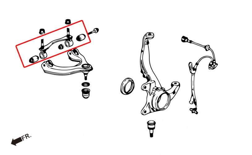 Hardrace-Front-Upper-Arm-Bushing-Repair-Kit-Part-Nr-6228