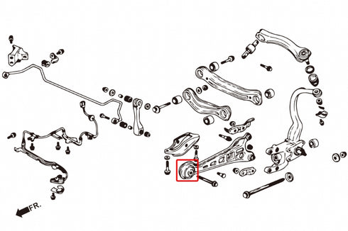 Hardrace-Rear-Trailing-Arm-Bush-Part-Nr-6363F