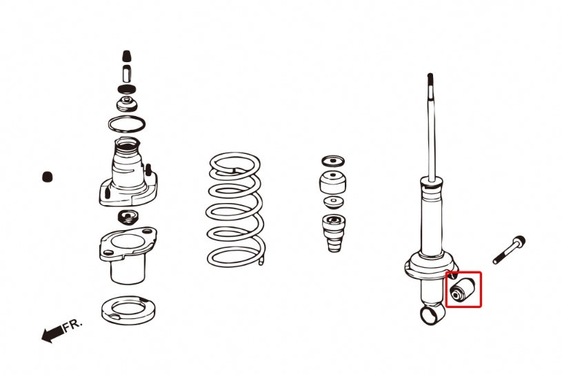 Hardrace-Rear-Shock-Absorber-Bushing-Part-Nr-6596
