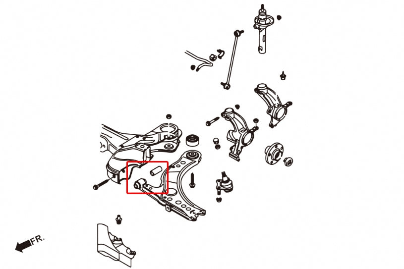 Hardrace-Front-Lower-Arm---Front-Bushing-Part-Nr-8826