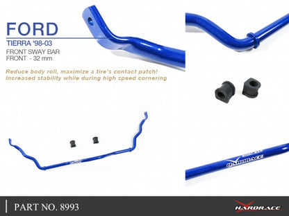 Hardrace-Front-Sway-Bar-Part-Nr-8993