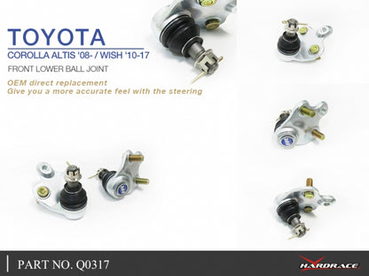 Hardrace-Front-Lower-Ball-Joint-Part-Nr-Q0317