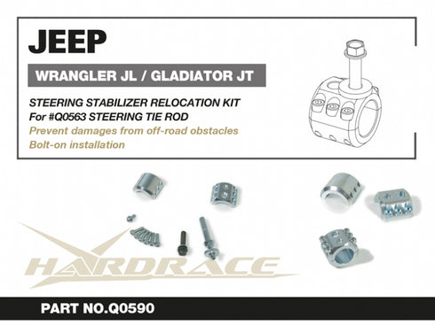 Hardrace-Steering-Stabilizer-Relocation-Kit-Part-Nr-Q0590