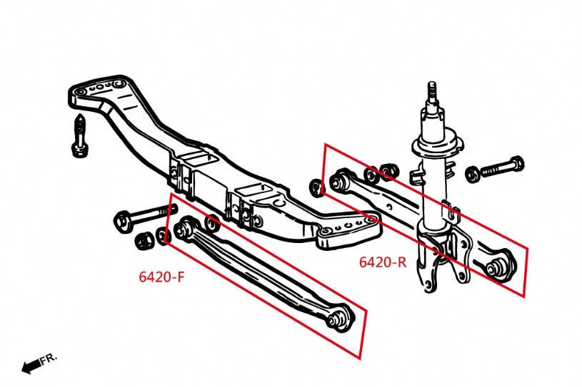 Hardrace-Rear-Lateral-Rear-Arm-Part-Nr-6420-R